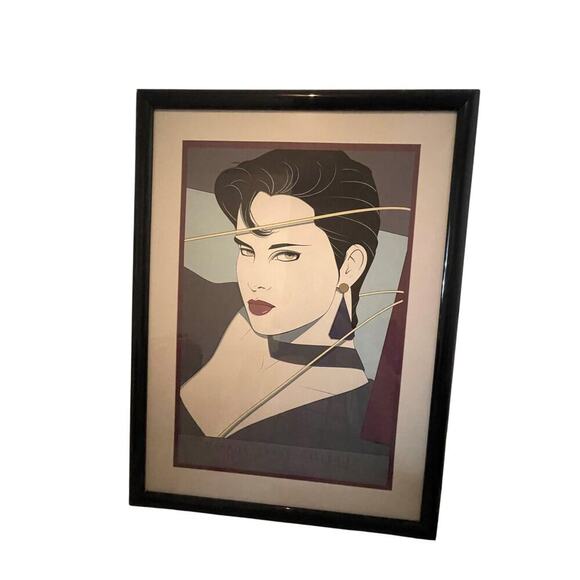 PATRICK NAGEL 1987 FRAMED COMMEMORATIVE #11 SERIGRAPH 35’ by 48’ COLLECTIBLE - Picture 4 of 9